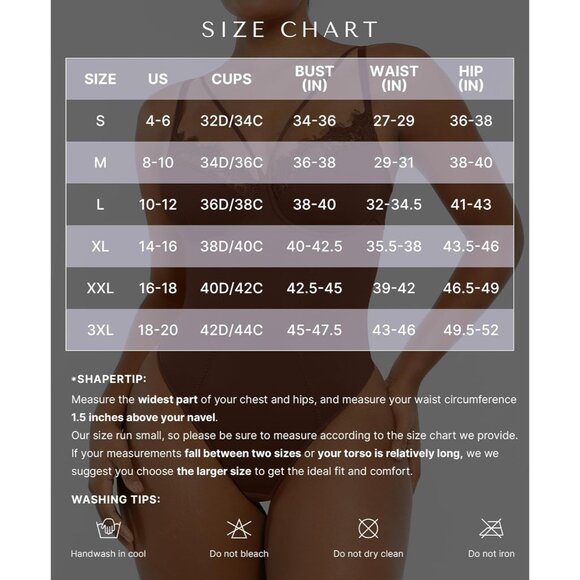 Luxury Tummy Control Lace Bodysuit with Snap Crotch for Effortless Style - Large - Picture 6 of 6